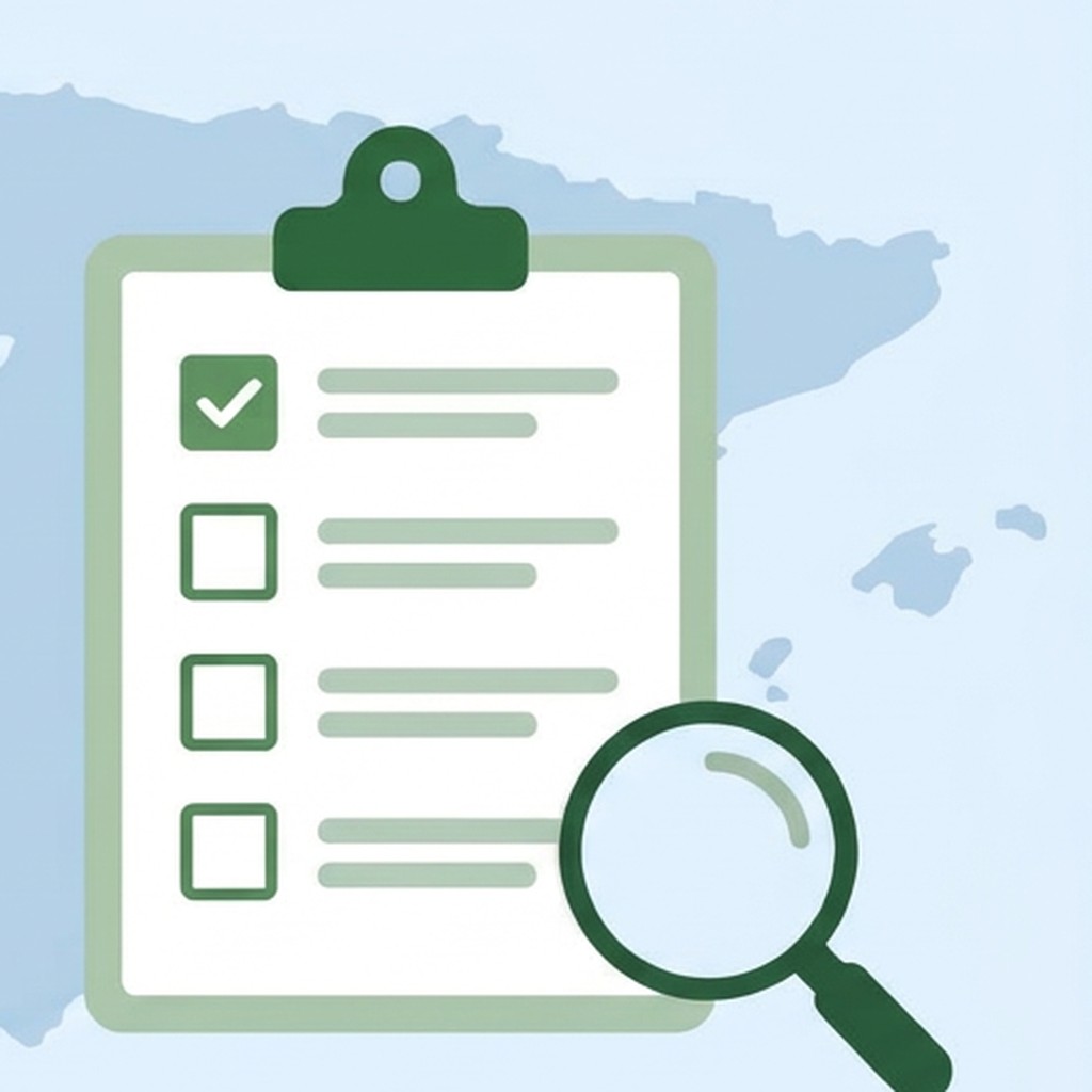 Spanje Koop Scan checklist met kaart van Spanje